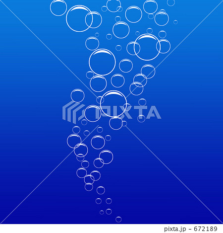 水中 海中 空気 泡の写真素材