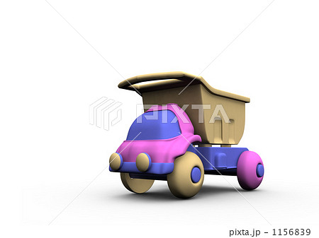 ダンプカー 運搬 働く車 おもちゃのイラスト素材