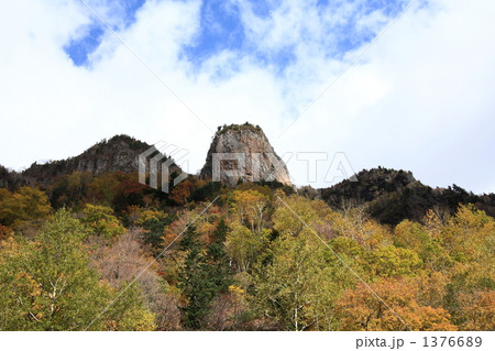 残月峰の写真素材