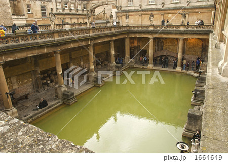 ローマ式風呂 観光地の写真素材