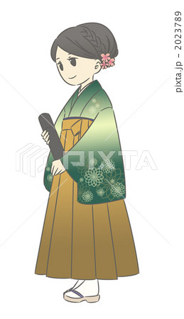袴 女の子 小学生 卒業のイラスト素材 袴 女の子 小学生 卒業のイラスト素材