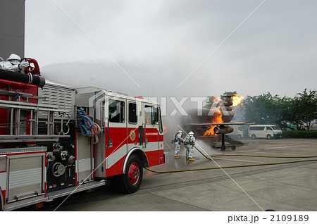アメリカの消防車の写真素材