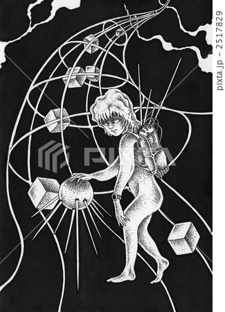 人物 ペン画 モノクローム イラストのイラスト素材 - PIXTA