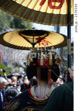 花魁 後姿の写真素材