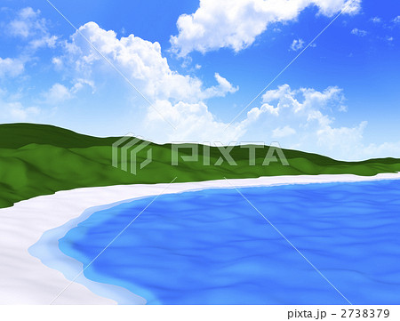 海水浴場 海岸 海 砂浜のイラスト素材 Pixta