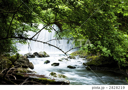 湯川渓谷の写真素材