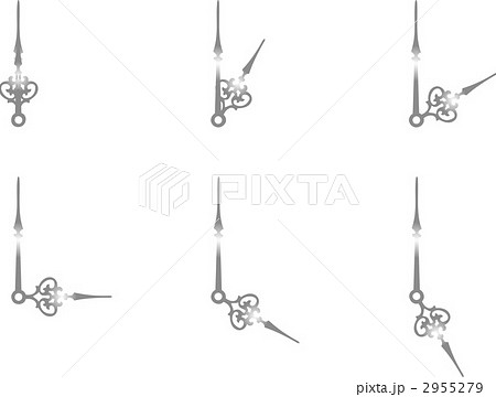 時計の針 インテリア 短針 アンティーク時計のイラスト素材