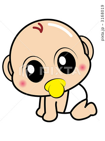 おしゃぶり 赤ちゃん 子供 横向きの写真素材