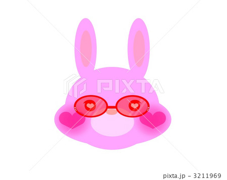 うさぎ メガネ イラスト サングラスのイラスト素材