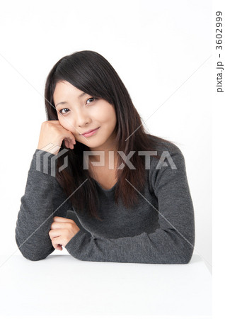 Japan Image 頬杖 イラスト 正面