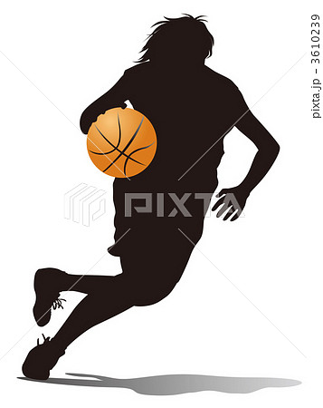 バッシュ ドリブル 女子バスケットボール 女子バスケのイラスト素材