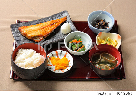 定食 焼き魚定食 ほっけ御膳 食べ物の写真素材