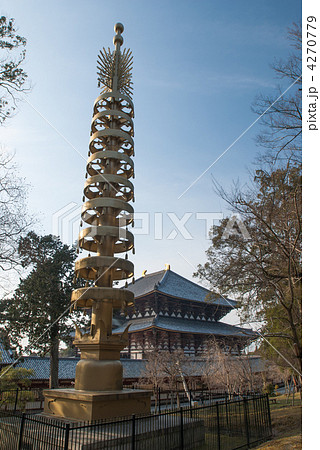東大寺七重塔相輪の写真素材