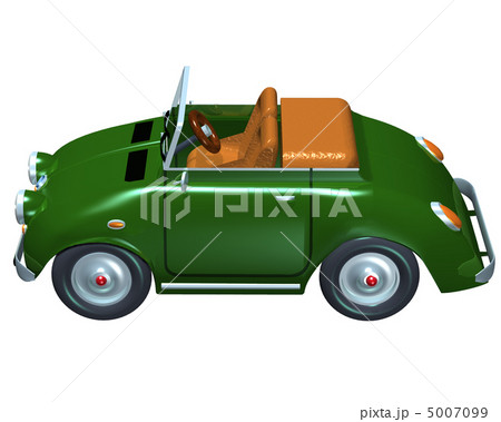 Cg 横 乗物 クリッピングパス ミニカーのイラスト素材