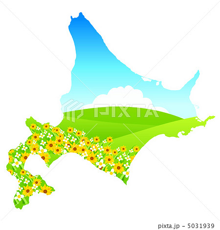 北海道 北北海道 夏 風景のイラスト素材