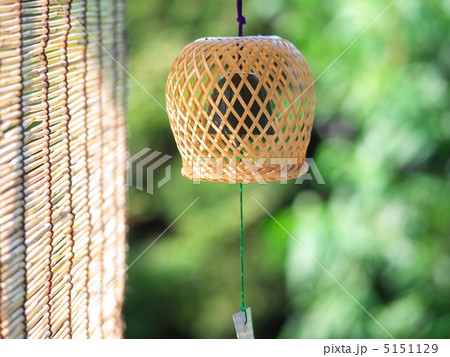 風鈴 南部鉄器 夏の風物詩 竹細工の写真素材
