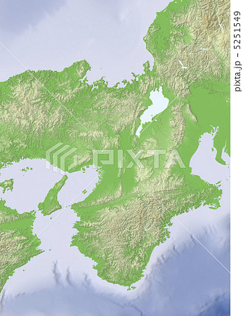 関西 日本地図 西日本 近畿のイラスト素材