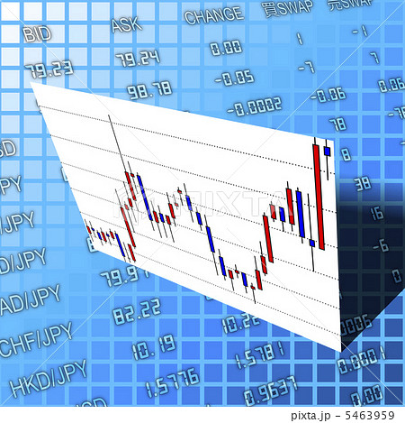 為替チャートのイラスト素材