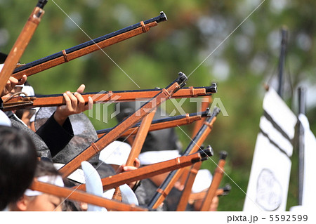 火縄銃 鶴ヶ城 会津 福島の写真素材