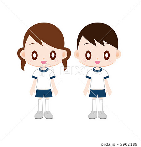 体操着 体操服 保育園児 衣服のイラスト素材