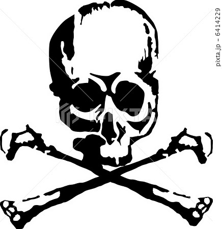 ドクロ スカル 骸骨 海賊の写真素材