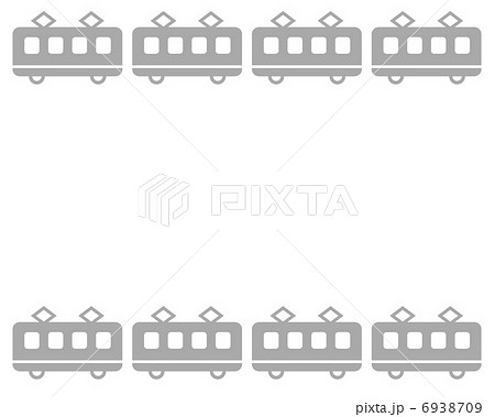 電車 列車 かわいい 横向きのイラスト素材