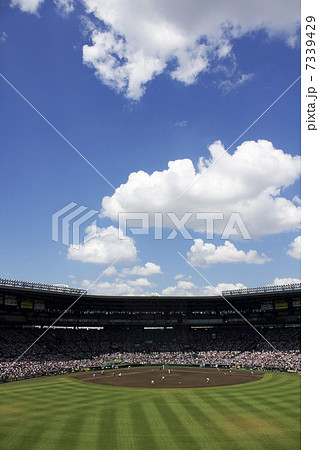 阪神甲子園球場 野球場 球場 甲子園球場の写真素材