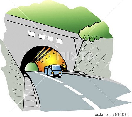 トンネル施設のイラスト素材