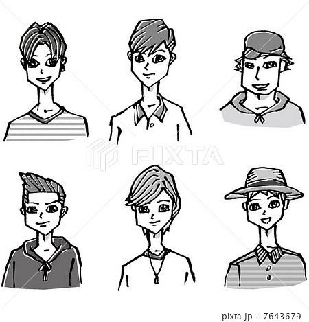男性 人物 男前 アイドルのイラスト素材