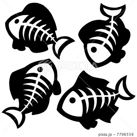 魚の骨のイラスト素材