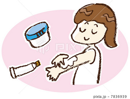 塗り薬のイラスト素材