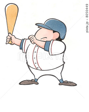 左打者のイラスト素材