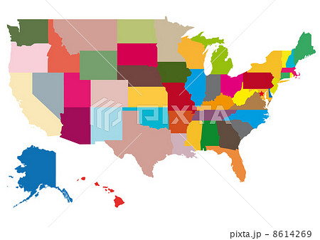 地図 アメリカ合衆国 アメリカ ベクターのイラスト素材