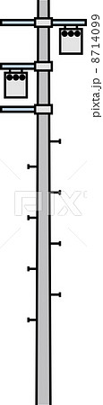電柱 電信柱 電線 ライフラインのイラスト素材