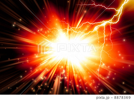 稲妻 フラッシュ 光 爆発の写真素材