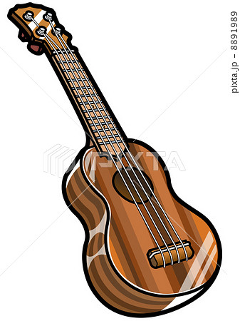 ウクレレ カット 弦 ミュージックのイラスト素材