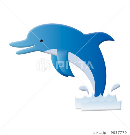 イルカ 可愛い イラスト キャラのイラスト素材