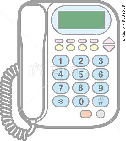 電話機 電話 固定電話 一台のイラスト素材