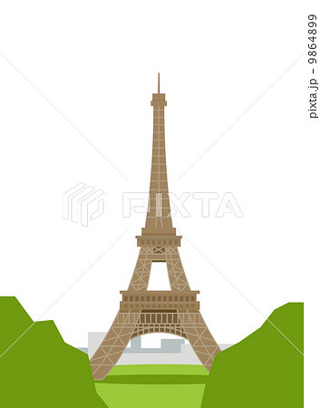 エッフェル塔 パリ フランス 世界遺産のイラスト素材