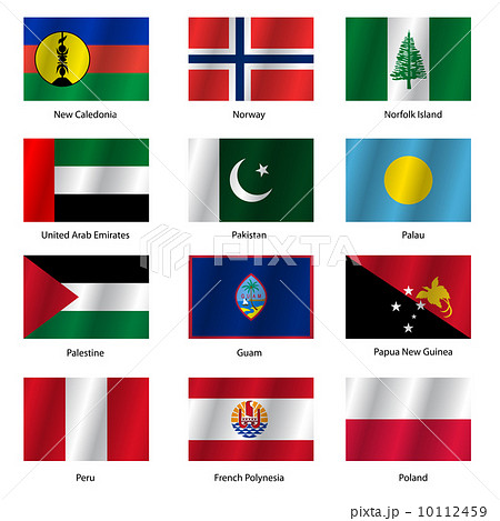 ニューカレドニア 国旗の写真素材