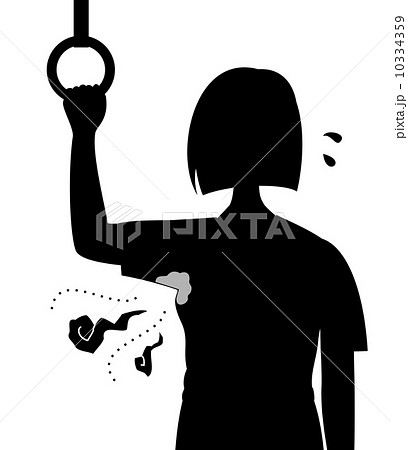 汗 女性 人物 シルエットのイラスト素材
