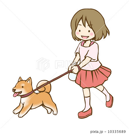 犬の散歩のイラスト素材