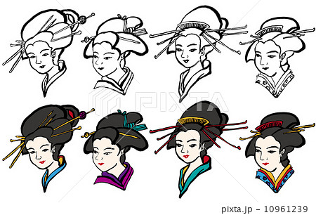 太夫のイラスト素材