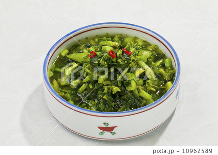 壬生菜の刻み漬物 京菜の写真素材
