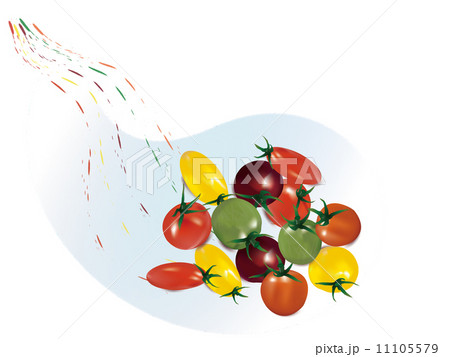 ミニトマト プチトマト フルーツトマト アイコのイラスト素材 Pixta