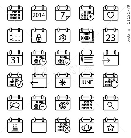 システム手帳 アイコンのイラスト素材