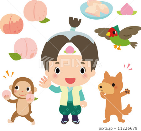 Momotaro Peach Boy Illustrations