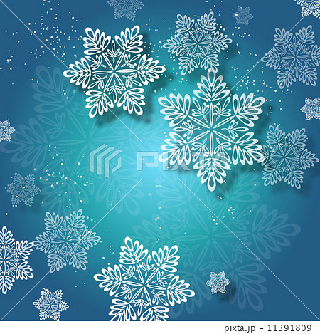 雪の結晶パターンのイラスト素材