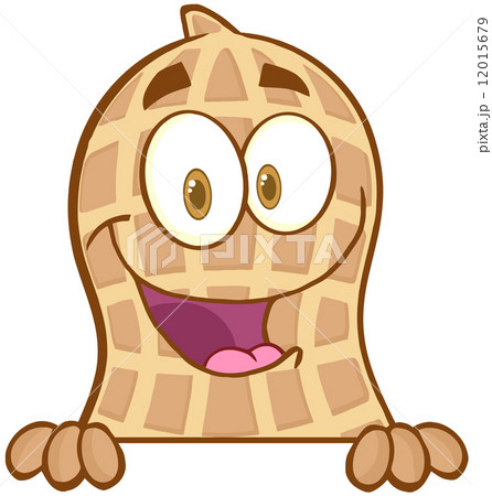 落花生 ピーナッツ キャラクター 殻の写真素材