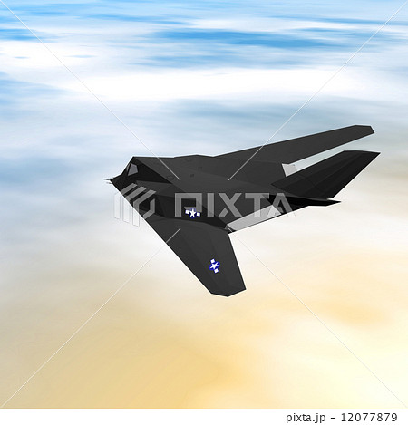 F117 戦闘機のイラスト素材